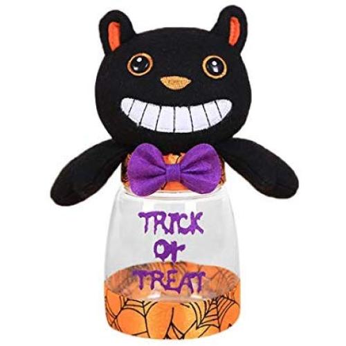 Transer Halloween Candy Box, Happy Halloween Ghost Pumpkin Party Favors Sweets Gift Transparent Storage Case Jar (D)
