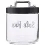 Italo Ottinetti Glass Storage Jars with Hermetic Lid Grey 0.75 Litre Sf, one Size Italo Ottinetti Glass Storage Jars with Hermetic Lid Grey 0.75 Litre Sf, one Size