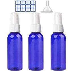 Small Spray Bottle (3 Pack) 2 Oz - Premium Plastic Alcohol Spray Bottle - Mini Spray Bottles With Funnels And 24pcs Labels - Leakproof, Easy To Carry, Wide Application, Lightweight & Portable