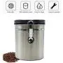 Edelstahndose für Kaffee, Tee, Zucker, Mehl – Groß (63 oz) Luftdicht