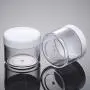 20 Stückrunde Behälter Kunststoff Kosmetikbehälter Set mit Deckel für Flüssige Cremes Proben, 20 ml/ 0.7 oz (Weißer Deckel)