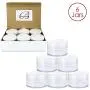 6 Stück 4oz/120g/120ml Acryl Dichtheit Behälter Gläser mit weißen Deckeln