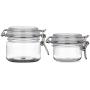 2PCS 120G/200G 4oz/7oz Round Clear Plastic Air Tight Sealed Cosmetic Bottle Vial Packing Jars Makeup Body Face-Pack Food Storage Hermetic Container Pot