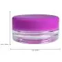 100 Stück Beauticom 3G/3ML Klare Glasbehälter mit PURPUrlsuch Kopfkappen für Peelings, Öle, Toner, Salben, Cremes, Lotionen, Make-up Proben, Lippenbalsam - BPA-frei