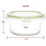 Kinetic GoGreen Glassworks 20oz Round Oven Safe Glass Food Storage Airtight and Watertight Lid BPA Free?Oven,Dishwasher,Freezer,And Microwave Safe 20oz 1 Glass Contatiner and 1 Plastic Lid 54004