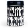 Emma Bridgewater Knife And Forks Set of 3 Kitchen Storage Tins Tea Coffee Sugar Cream And Black British Made