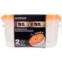 Set of 3 Surefresh Food Containers - Vented Lid - 1 Round Container 72.67 fl oz. - 2 Square Containers 25.35 fl oz.