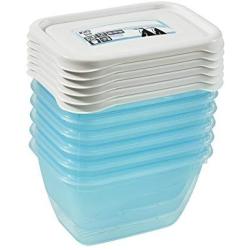 keeeper Freeze Food Box Mia Polar 0,25L Rectangle 6 Pieces, Polypropylene, Blue, 10.5 x 7.5 x 6 cm