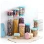 Convenient cover sealing cans food storage tanks plastic thick storage bottle storage boxes kitchen tools Home Organization Jars,Random Color,500ml