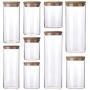 Hemoton Glass Food Jar With Lid, Clear Canister Container Kitchen Food Containers For Kitchen Storage, For Grains, Seeds, Coffee, Flour, Sugar,Tea Coffee Spice Candy(1800ml)