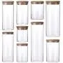 Hemoton Glass Food Jar With Lid, Kitchen Food Containers Clear Canister Container For Kitchen Storage, For Grains, Seeds, Coffee, Flour, Sugar,Tea Coffee Spice Candy(2000ml)