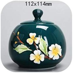 New Floral Tea Storage Jar Hand Painted Seal Chinese Style Caddy Teaware Accessories Vintage Canister Coffee Beans Caddies,3