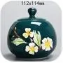 Pot à Thé Peint à la Main Style Chinois, Caddy d'Assiette Vintage pour Thé et Café, Accessoires de Thé.