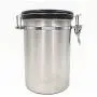 Harko Stainless Steel Large Airtight Coffee Canister with Bonus Scoop Worth $5 Coffee Vault Storage Jars For Fresher Coffee Ground Beans 1.8 L 20 Oz (Silver)