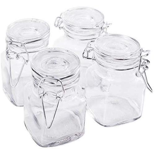 4pc Glass Mini Mason Jars Canisters Kitchen Storage Wedding Decoration Supplies