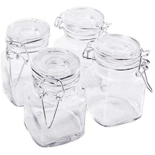 4pc Glass Mini Mason Jars Canisters Kitchen Storage Wedding Decoration Supplies