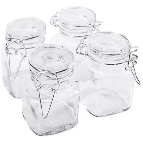 4er Glas Mini Mason Gläser Behälter Küchen Aufbewahrung Hochzeitsdekorationszubehör