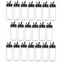 Nakpunar 20 pcs, 8 oz Clear Plastic Spice Jars with Black Cap and Sifter Shaker Orifice Disc PET, BPA Free, Made in USA