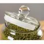 Bocal en verre transparent cylindrique, étanche, pour stockage de thé, céréales et grains (2L) Bocal en verre transparent cylindrique, étanche, pour stockage de thé, céréales et grains (2L)