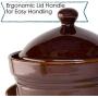 TSM Products Polish Fermenting Crock with Stone Weights, 5 L, Burnt Sienna