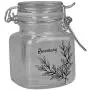 Home Basics Ludlow 3 oz. Glass Jar with Airtight Lid Clear Container Canister for Storage Organizer Spices, Herbs, Rubber Gasket, Gift Idea (ROSEMARY)