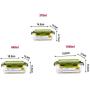 Kitchen Food Storage Jar Airtight Food Storage Glass Food Storage Container (Set Of 3) With Lid BPA Free Can Use In The Microwave Oven Refrigerator Dishwasher For Salad Lunch Picnic