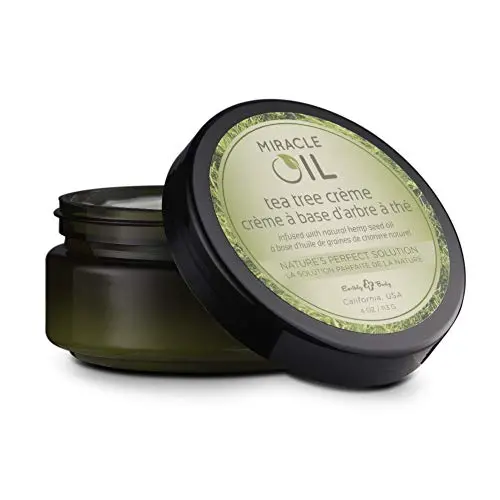 Earthly Body Miracle Oil Tea Tree Creme, 4 oz. - Tea Tree, Hemp Seed, Safflower & Sunflower Seed Oils - Nourish & Protect Skin, Smooth Rough Patches, Calm Irritation - 100% Vegan, Cruelty-Free Earthly Body Miracle Oil Tea Tree Creme, 4 oz. - Tea Tree, Hemp Seed, Safflower & Sunflower Seed Oils - Nourish & Protect Skin, Smooth Rough Patches, Calm Irritation - 100% Vegan, Cruelty-Free