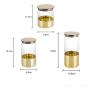 Kitchen Food Storage Jar Airtight Food Storage Glass Storage Jar Pack Of 3, Sealed/moisture-proof With Metal Lid Sealed Jar Kitchen Grain Storage(pack Of 3)