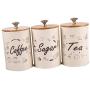 Ensemble de bocaux de rangement en métal créatif joyMerit pour cuisine, 1L (thé, café, sucre) Ensemble de bocaux de rangement en métal créatif joyMerit pour cuisine, 1L (thé, café, sucre)