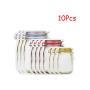 12 Pieces Mason Jar Zipper Bags Reusable Snack Saver Bag Leakproof Food Sandwich Storage Bags