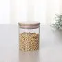 450/650/950 ml Mehrzweck Bambusdeckel Glasbehälter Luftdichte Gläser für Getreide, Tee, Kaffee, Kapseln, Süßigkeiten, Lebensmittel, 950 ml