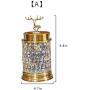 Reindeer Transparent with Cover Sugar Jar Living Room Soft Decorations Craft Creative Ornaments Glass Candy Jar (A)