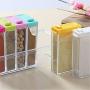 Seasoning Box Kitchen Transparent Salt Pepper Cumin Powder Storage Box Seasoning Box 6pcs/set Kitchen Spice Storage Bottle Jars