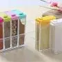 Transparente Gewürze Box Küche, 6-teiliges Set, Salz, Pfeffer, Kümmel, Gewürzsäulen, Küchen Gewürz Lagerung Behälter