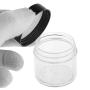 CHICTRY 10Pcs Plastic Clear Jars Empty Refillable Leak Proof Travel Sample Jars with Lids for Makeup Cosmetic Lotion Creams Oils Salves Ointments Black 30g One Size
