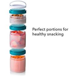 Whiskware by BlenderBottle C02578 Stackable Pack Snack Container, Teal