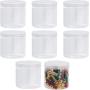 Slime Jars With Lids - Plastic Storage Jars - 8-Pack Slime Jars with Screw-on Lids, Refillable Round Containers Organizer for Craft Item, Small Part, Cosmetic, Body Scrub, Accessory, Food, 12 OZ