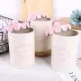 Home By Jackie X789 Set of 3 Metal Kitchen Food Storage Tin Canister/Jar/Container with Flower Lid (pink) Home By Jackie X789 Set of 3 Metal Kitchen Food Storage Tin Canister/Jar/Container with Flower Lid (pink)