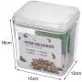Conteniteurs Square Transparents en Plastique pour Stockage Alimentaire, Récipients d'Huile Essentielle, Conservateurs en Plastique Transparent pour Farine, Céréales, Café, Riz, Aliments Secs, 1700ml