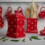 City to Cottage Handmade Red and White Polka Dot Large Ceramic 31.5oz/900ml Kitchen Storage Jar with Lid | Pottery Canister, Cookie Jar, Housewarming Gift City to Cottage Handmade Red and White Polka Dot Large Ceramic 31.5oz/900ml Kitchen Storage Jar with Lid | Pottery Canister, Cookie Jar, Housewarming Gift