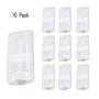 Goege 15 ML Clear Empty Plastic Oval Deodorant Containers Lip Balm Tubes for Lipstick, Crayon,chapstick,homemade Lip Balm,BPA Free (10 Pcs)