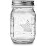 Ball Keepsake Stars and Stripes Mason Jar| Regular Mouth Glass Jar| 16-Ounce Pint Jar with Lids and Bands, 12 Count