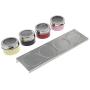 4pcs/set Stainless Steel Magnetic Seasoning Bottle Kitchen Organizer Storage Boxes BBQ Spices Jar Transparent Sugar Salt Bottle Condiment bottles (Color : Colorful)