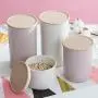 3er Set Haushalts Küchen Lagerbehälter Kunststoff Luftdichte Lagergläser Müsli-Dispenser Zylindrische Lebensmittel Versiegelte Dose Einfache Behälter