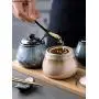 Ensemble de stockage de condiments en verre céramique pour cuisine : doseur de sel, boîte à épices, bouteilles de condiments (Couleur : A1) Ensemble de stockage de condiments en verre céramique pour cuisine : doseur de sel, boîte à épices, bouteilles de condiments (Couleur : A1)