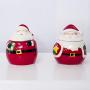 Yagaga Sugar Salt Pepper Storage Jar, Christmas Ceramic Sseasoning Jar Christmas Kitchen Decoration Ceramic Seasoning Box Creative Santa Ceramic Jar (Gift)