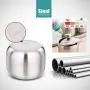Ensemble de stockage et de conserve pour épices : boîte à sel, poivre et pot à épices en acier inoxydable. Ensemble de stockage et de conserve pour épices : boîte à sel, poivre et pot à épices en acier inoxydable.
