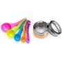 Stainless Steel Magnetic Spice Jars - Bonus Measuring Spoon Set - Airtight Kitchen Storage Containers - Stack on Fridge to Save Counter & Cupboard Space (Set of 36 PCS - Gold)