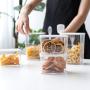 Plastic Sealed Kitchen Storage Box Transparent Food Cans Grain Dried Fruit Jar Cookie Tank Organizer Tools,Itme B