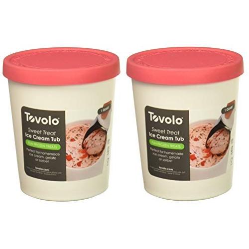Tovolo Sweet Treats 1 Quart Raspberry Tub, Set of 2